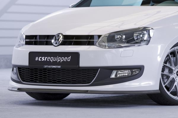 CSR Frontspoiler | Cup-Spoilerlippe mit ABE für VW Polo V (6R) CSL423-S schwarz matt strukturiert (keine Lackierung erforderlich)
