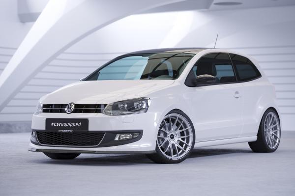 CSR Frontspoiler | Cup-Spoilerlippe mit ABE für VW Polo V (6R) CSL423-S schwarz matt strukturiert (keine Lackierung erforderlich)