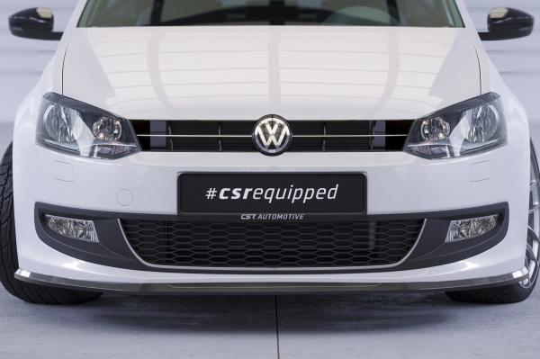 CSR Frontspoiler | Cup-Spoilerlippe mit ABE für VW Polo V (6R) CSL423-S schwarz matt strukturiert (keine Lackierung erforderlich)