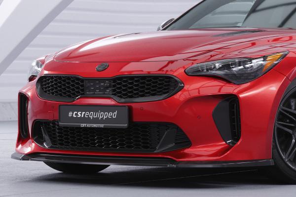 CSR Frontspoiler | Cup-Spoilerlippe mit ABE für Kia Stinger GT CSL426-M Carbon Look matt strukturiert (keine Lackierung erforderlich)