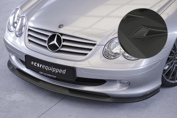 CSR Frontspoiler | Cup-Spoilerlippe mit ABE für Mercedes-Benz SL-Klasse R230 CSL427-M Carbon Look matt strukturiert (keine Lackierung erforderlich)
