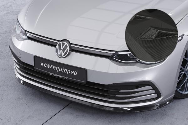 CSR Frontspoiler | Cup-Spoilerlippe mit ABE für VW Golf 8 (Typ CD) CSL428-M Carbon Look matt strukturiert (keine Lackierung erforderlich)
