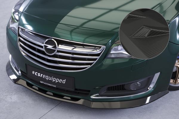 CSR Frontspoiler | Cup-Spoilerlippe mit ABE für Opel Insignia A CSL432-M Carbon Look matt strukturiert (keine Lackierung erforderlich)