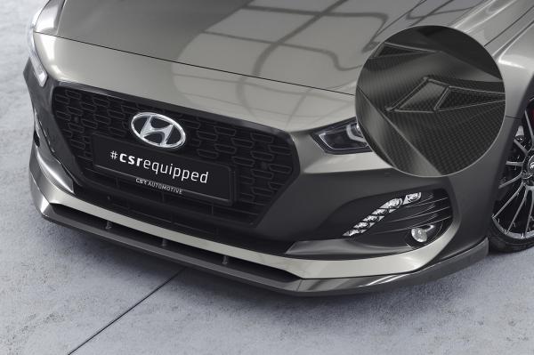 CSR Frontspoiler | Cup-Spoilerlippe mit ABE für Hyundai I30 (PD) CSL434-C Carbon Look Hochglanz (keine Lackierung erforderlich)