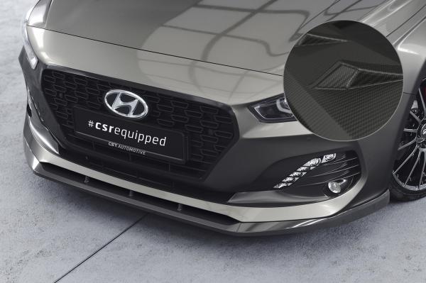 CSR Frontspoiler | Cup-Spoilerlippe mit ABE für Hyundai I30 (PD) CSL434-M Carbon Look matt strukturiert (keine Lackierung erforderlich)