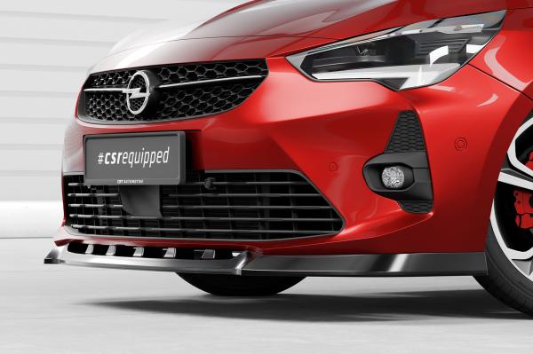 CSR Frontspoiler | Cup-Spoilerlippe mit ABE für Opel Corsa F GS-Line CSL436-M Carbon Look matt strukturiert (keine Lackierung erforderlich)