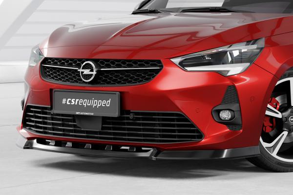 CSR Frontspoiler | Cup-Spoilerlippe mit ABE für Opel Corsa F GS-Line CSL436-M Carbon Look matt strukturiert (keine Lackierung erforderlich)