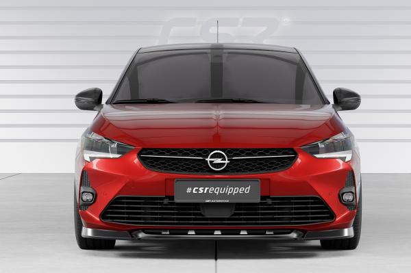 CSR Frontspoiler | Cup-Spoilerlippe mit ABE für Opel Corsa F GS-Line CSL436-M Carbon Look matt strukturiert (keine Lackierung erforderlich)