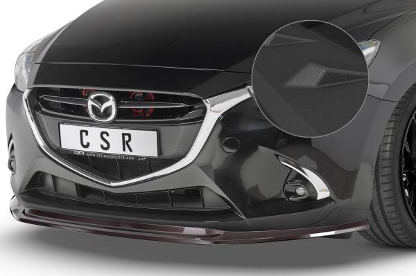 CSR Frontspoiler | Cup-Spoilerlippe mit ABE für Mazda 2 (Typ DJ) CSL437-S schwarz matt strukturiert (keine Lackierung erforderlich)