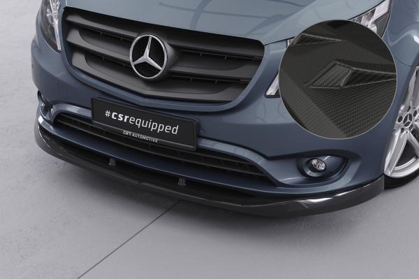 CSR Frontspoiler | Cup-Spoilerlippe mit ABE für Mercedes-Benz Vito 447 CSL439-M Carbon Look matt strukturiert (keine Lackierung erforderlich)