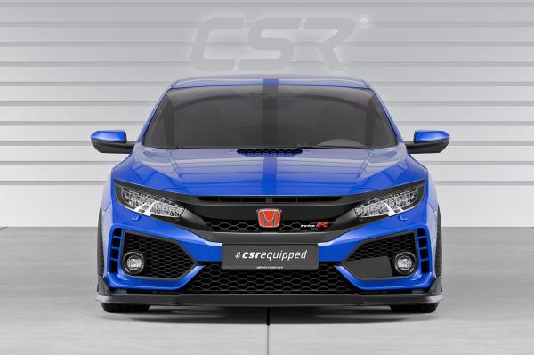 CSR Frontspoiler | Cup-Spoilerlippe mit ABE für Honda Civic FK8 Type R CSL440-G Glossy schwarz Hochglanz (keine Lackierung erforderlich)
