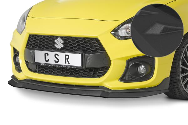 CSR Frontspoiler | Cup-Spoilerlippe mit ABE für Suzuki Swift 6 (RZ/AZ) Sport CSL442-S Strukturiert schwarz matt (keine Lackierung erforderlich)