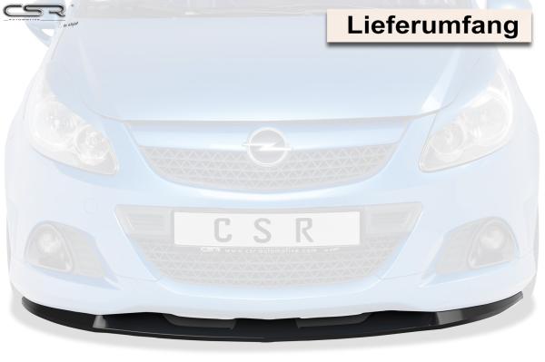 CSR Frontspoiler | Cup-Spoilerlippe mit ABE für Opel Corsa D OPC CSL443-S schwarz matt strukturiert (keine Lackierung erforderlich)