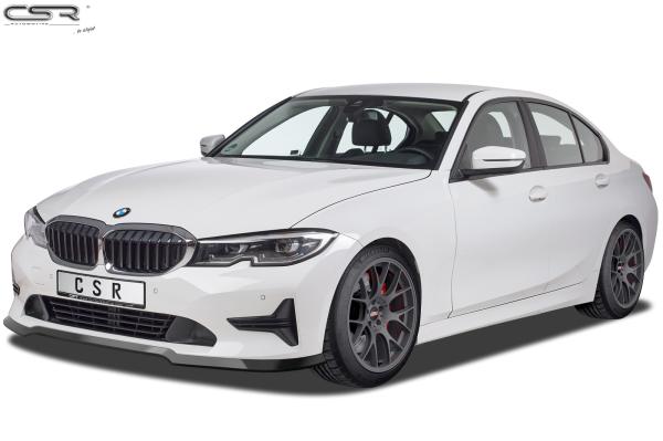 CSR Frontspoiler | Cup-Spoilerlippe mit ABE für BMW 3er G20 Limousine / G21 Touring CSL444-M Carbon Look matt strukturiert (keine Lackierung erforderlich)