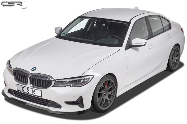 CSR Frontspoiler | Cup-Spoilerlippe mit ABE für BMW 3er G20 Limousine / G21 Touring CSL444-M Carbon Look matt strukturiert (keine Lackierung erforderlich)