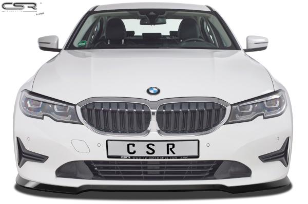 CSR Frontspoiler | Cup-Spoilerlippe mit ABE für BMW 3er G20 Limousine / G21 Touring CSL444-M Carbon Look matt strukturiert (keine Lackierung erforderlich)