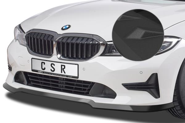 CSR Frontspoiler | Cup-Spoilerlippe mit ABE für BMW 3er G20 Limousine / G21 Touring CSL444-S schwarz matt strukturiert (keine Lackierung erforderlich)