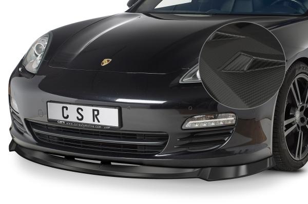 CSR Frontspoiler | Cup-Spoilerlippe mit ABE für Porsche Panamera 970 CSL445-M Carbon Look matt strukturiert (keine Lackierung erforderlich)
