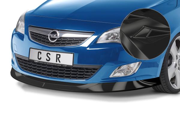 CSR Frontspoiler | Cup-Spoilerlippe mit ABE für Opel Astra J CSL447-G Glossy schwarz Hochglanz (keine Lackierung erforderlich)