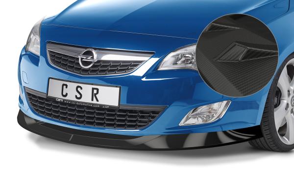 CSR Frontspoiler | Cup-Spoilerlippe mit ABE für Opel Astra J CSL447-M Carbon Look matt strukturiert (keine Lackierung erforderlich)