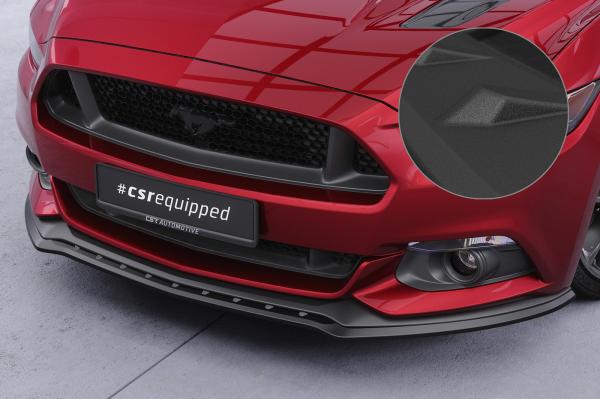 CSR Frontspoiler | Cup-Spoilerlippe mit ABE für Ford Mustang VI CSL448-S schwarz matt strukturiert (keine Lackierung erforderlich)