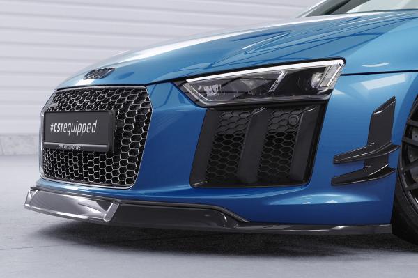 CSR Frontspoiler | Cup-Spoilerlippe mit ABE für Audi R8 (Typ 4S) CSL451-L schwarz matt (Lackierung erforderlich)