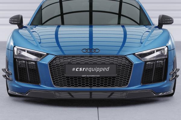 CSR Frontspoiler | Cup-Spoilerlippe mit ABE für Audi R8 (Typ 4S) CSL451-L schwarz matt (Lackierung erforderlich)