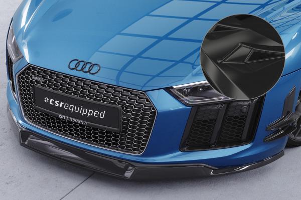 CSR Frontspoiler | Cup-Spoilerlippe mit ABE für Audi R8 (Typ 4S) CSL451-G Glossy schwarz Hochglanz (keine Lackierung erforderlich)