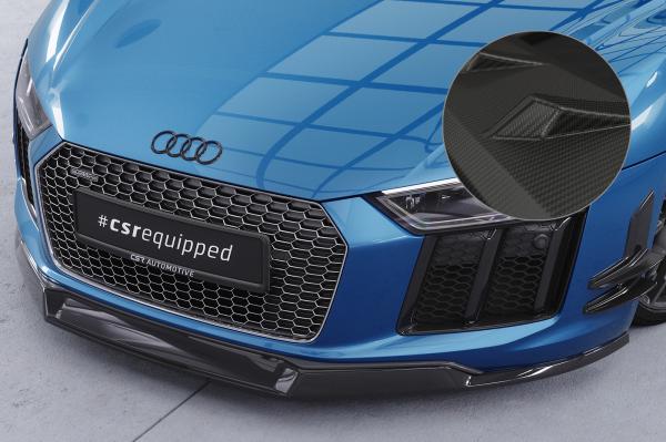 CSR Frontspoiler | Cup-Spoilerlippe mit ABE für Audi R8 (Typ 4S) CSL451-M Carbon Look matt strukturiert (keine Lackierung erforderlich)