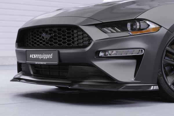 CSR Frontspoiler | Cup-Spoilerlippe mit ABE für Ford Mustang VI CSL452-C Carbon Look Hochglanz (keine Lackierung erforderlich)