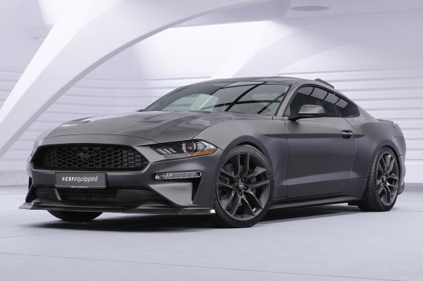 CSR Frontspoiler | Cup-Spoilerlippe mit ABE für Ford Mustang VI CSL452-C Carbon Look Hochglanz (keine Lackierung erforderlich)