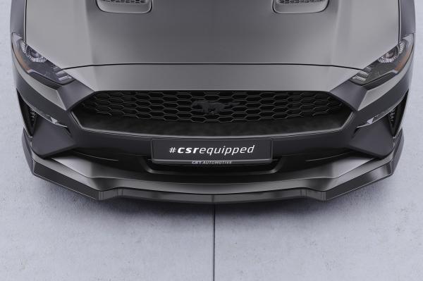 CSR Frontspoiler | Cup-Spoilerlippe mit ABE für Ford Mustang VI CSL452-C Carbon Look Hochglanz (keine Lackierung erforderlich)