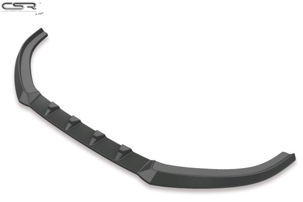 CSR Frontspoiler | Cup-Spoilerlippe mit ABE für Audi S3 / A3 8V S-Line Cabrio / Limo CSL453-L schwarz matt (Lackierung erforderlich)