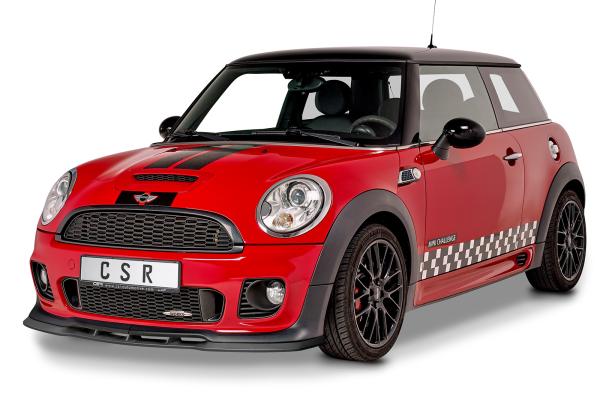 CSR Frontspoiler | Cup-Spoilerlippe mit ABE für Mini R56 John Cooper Works CSR-CSL454-G Glossy schwarz Hochglanz (keine Lackierung erforderlich)