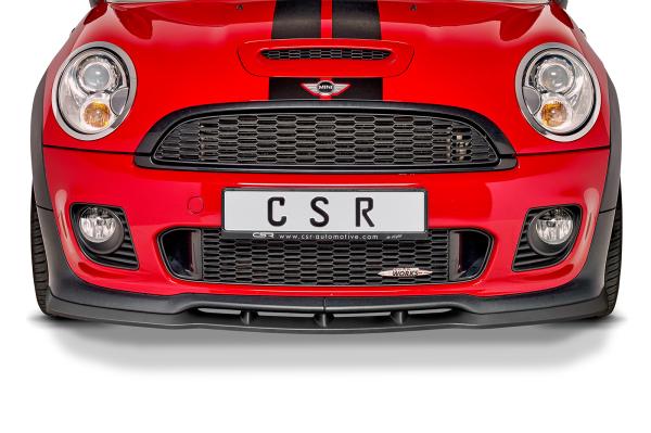 CSR Frontspoiler | Cup-Spoilerlippe mit ABE für Mini R56 John Cooper Works CSR-CSL454-G Glossy schwarz Hochglanz (keine Lackierung erforderlich)