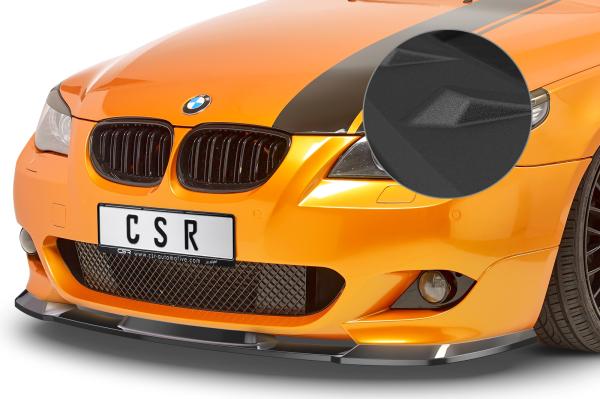 CSR Frontspoiler | Cup-Spoilerlippe mit ABE für BMW 5er E60/E61 M-Paket CSR-CSL455-S schwarz matt strukturiert (keine Lackierung erforderlich)
