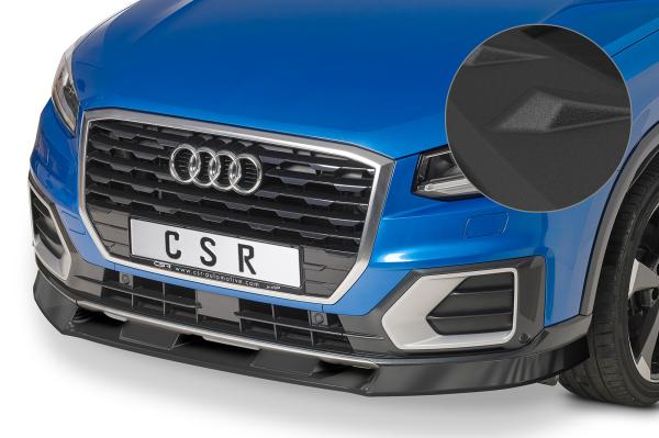 CSR Frontspoiler | Cup-Spoilerlippe mit ABE für Audi Q2 S-Line CSL457-S schwarz matt strukturiert (keine Lackierung erforderlich)