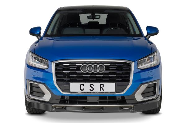 CSR Frontspoiler | Cup-Spoilerlippe mit ABE für Audi Q2 S-Line CSL457-M Carbon Look matt strukturiert (keine Lackierung erforderlich)