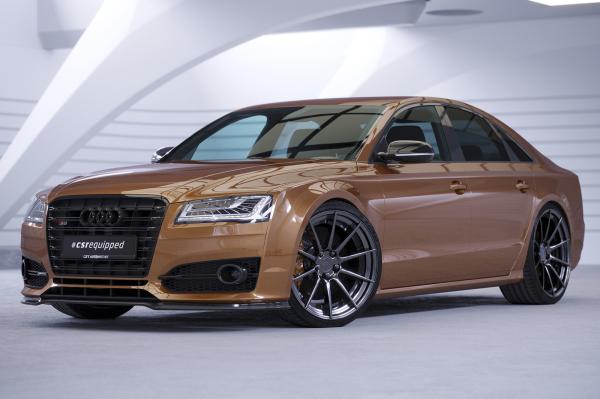 CSR Frontspoiler | Cup-Spoilerlippe mit ABE für Audi S8 / S8 Plus D4 (Typ 4H) CSL458-M Carbon Look matt strukturiert (keine Lackierung erforderlich)