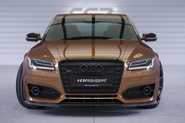 CSR Frontspoiler | Cup-Spoilerlippe mit ABE für Audi S8 / S8 Plus D4 (Typ 4H) CSL458-M Carbon Look matt strukturiert (keine Lackierung erforderlich)