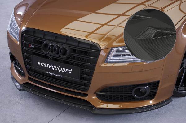CSR Frontspoiler | Cup-Spoilerlippe mit ABE für Audi S8 / S8 Plus D4 (Typ 4H) CSL458-M Carbon Look matt strukturiert (keine Lackierung erforderlich)
