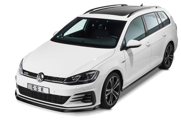 CSR Frontspoiler | Cup-Spoilerlippe mit ABE für VW Golf 7 GTI / GTD CSL459-C Carbon Look glänzend (keine Lackierung erforderlich)