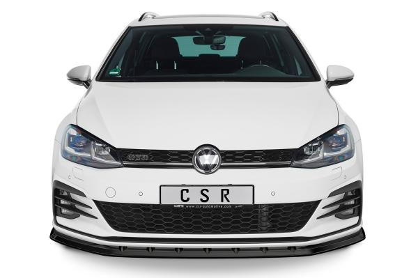 CSR Frontspoiler | Cup-Spoilerlippe mit ABE für VW Golf 7 GTI / GTD CSL459-C Carbon Look glänzend (keine Lackierung erforderlich)