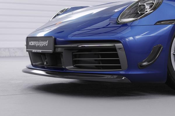 CSR Frontspoiler | Cup-Spoilerlippe mit ABE für Porsche 911/992 CSL461-L schwarz matt (Lackierung erforderlich)