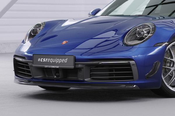 CSR Frontspoiler | Cup-Spoilerlippe mit ABE für Porsche 911/992 CSL461-L schwarz matt (Lackierung erforderlich)