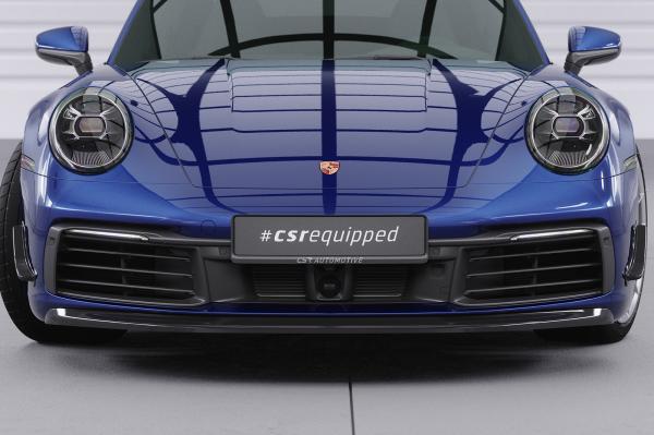 CSR Frontspoiler | Cup-Spoilerlippe mit ABE für Porsche 911/992 CSL461-L schwarz matt (Lackierung erforderlich)