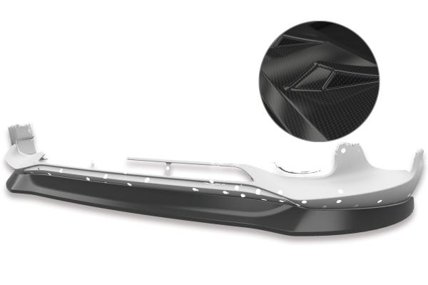 CSR Frontspoiler | Cup-Spoilerlippe mit ABE für Kia Picanto (JA) CSL463-C Carbon Look Hochglanz (keine Lackierung erforderlich)