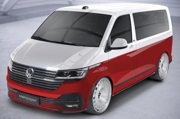CSR Frontspoiler | Cup-Spoilerlippe mit ABE für VW T6.1 Bus CSL464-L Lackierung erforderlich (schwarz matt)