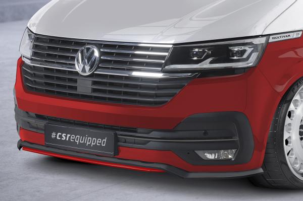 CSR Frontspoiler | Cup-Spoilerlippe mit ABE für VW T6.1 Bus CSL464-L Lackierung erforderlich (schwarz matt)
