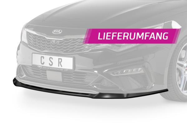 CSR Frontspoiler | Cup-Spoilerlippe mit ABE für Kia Optima (JF) GT/GT-Line CSL469-L schwarz matt (Lackierung erforderlich)